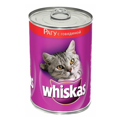 Whiskas Вискас пауч для кошек рагу говядина с ягнёнком 75 гр x 28шт