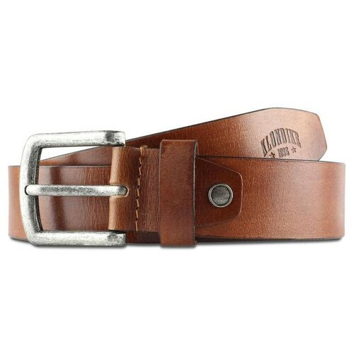 фото Ремень klondike creek, односторонний, натуральная воловья кожа, цвет коньячный, 90 х 4 см klondike 1896 mr-kd1200-04-90