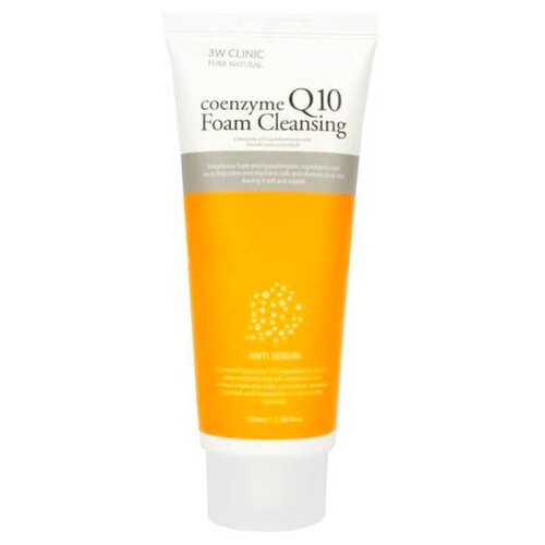 фото 3w clinic пенка для умывания коэнзим q10 lovely cleansing foam coenzyme q10, 100 мл