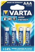 Батарейка VARTA 4903 LR03 BL4 High Energy 4 шт блистер