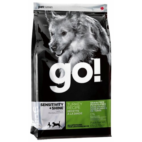 Корм Go! SENSITIVITIES Limited Ingredient Grain-Free Turkey Recipe (беззерновой) для собак с чувствительным пищеварением, индейка, 5.44 кг
