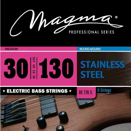 Комплект струн для 6-струнной бас-гитары 30-130 Magma Strings BE176S