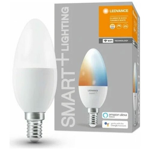 LEDVANCE Умная WiFi лампа SMART+ WiFi Candle Tunable White 40 5 W/2700…6500K E14 4058075485556