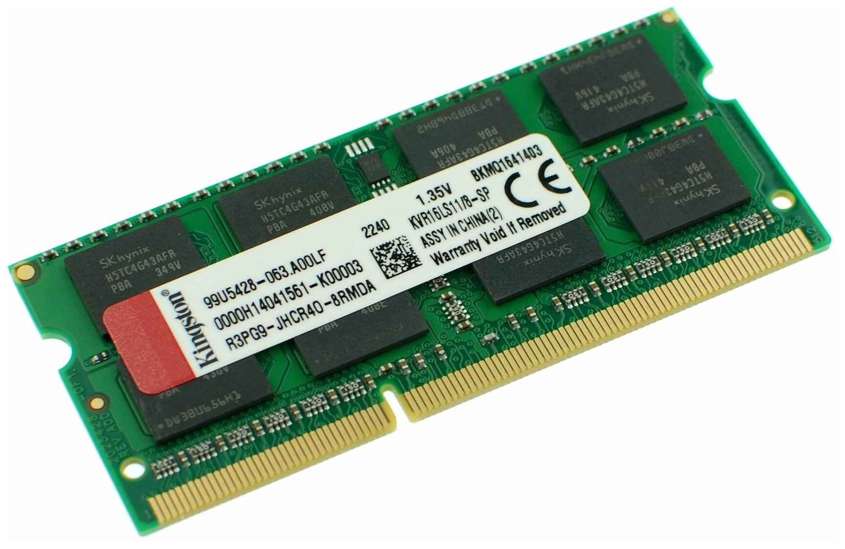 Оперативная память для ноутбука Kingston 8Гб DDR3L 1600MHz PC3-12800 SODIMM