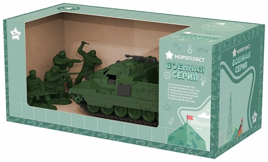 Игровой набор нордпласт Боевые машины Страж и Закат с солдатиками в коробке Н-481148
