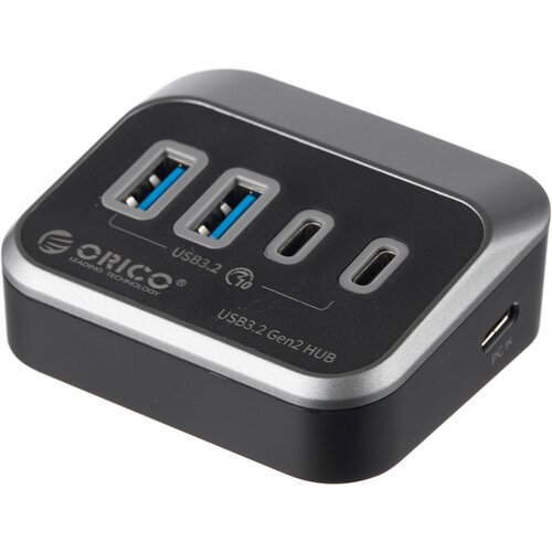 USB-концентратор ORICO M32A2C-G2-05, разъемов: 4, 50 см, черный/серый usb концентратор orico m32a2c g2 05 разъемов 4 50 см черный серый
