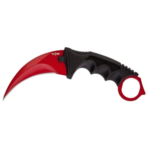 фото Нож керамбит металлический красный с пластиковыми ножнами cs-gо ножемир h-230 red