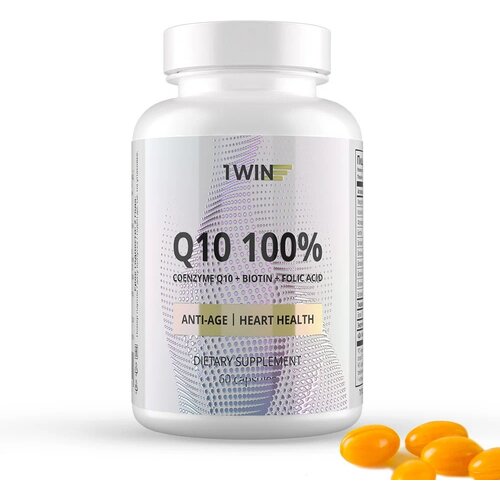 1WIN Коэнзим Q10 100%, с биотином, омега-9, 60 капсул