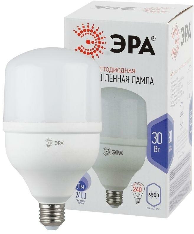 Лампа светодиодная высокомощная POWER 30W-6500-E27 2400лм ЭРА Б0027004