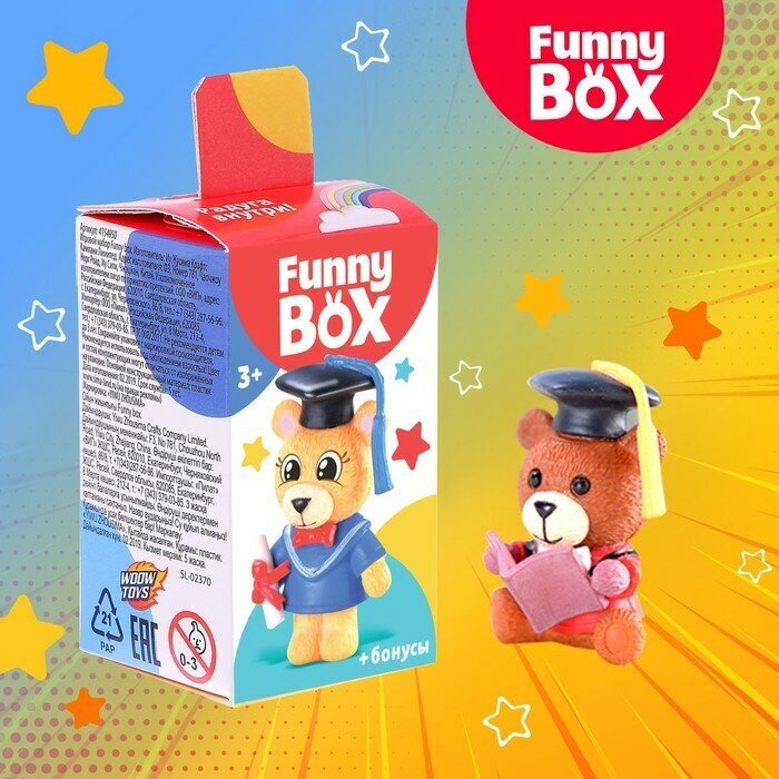 WOOW TOYS Набор для детей Funny Box «Мишки» Набор: радуга, инструкция, наклейки, микс