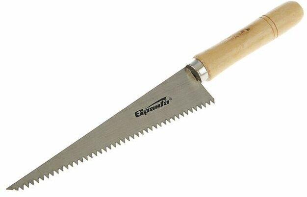 Ножовка по гипсокартону, 180 мм, деревянная рукоятка - фотография № 2