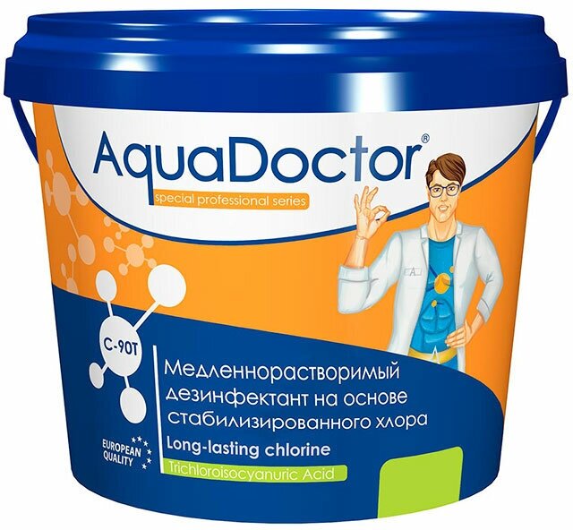 Медленнорастворимый хлор AquaDoctor 1kg AQ15971