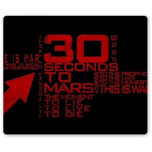 Коврик для мышки прямоугольный 30 Seconds to Mars / 30 секунд до Марса