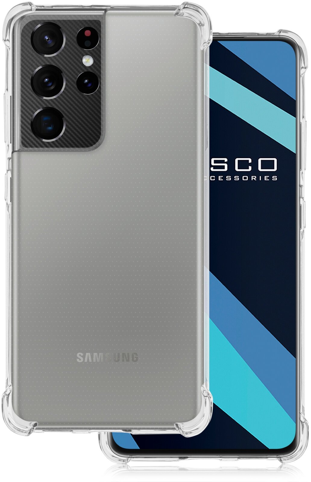 Противоударный силиконовый чехол ROSCO для Samsung Galaxy S21 Ultra (Самсунг Галакси С21 Ультра) с усиленными углами