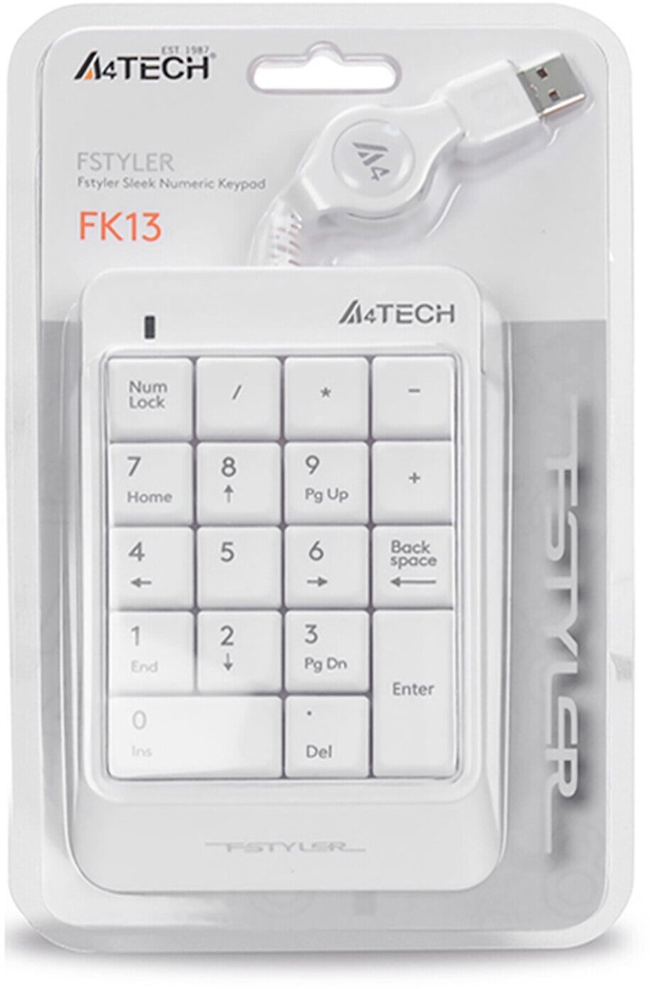 Клавиатура A4Tech Fstyler FK13P USB White