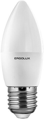 Светодиодная лампа E27 9W 6500K (холодный) Ergolux LED-C35-9W-E27-6K (13172) - фото №1