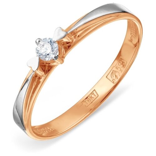 Золотое кольцо с бриллиантом (17,5 р-р) Т141011581