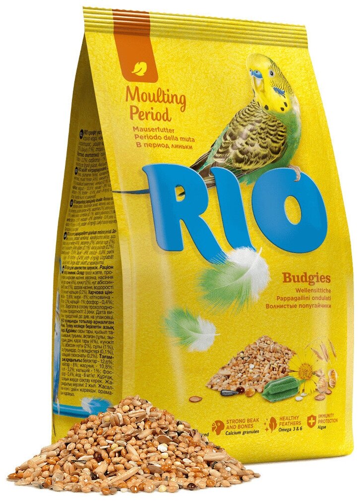 RIO (РИО) Корм для волнистых попугаев в период линьки 500гр