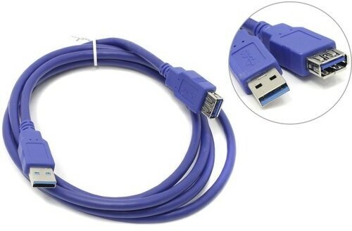 Удлинитель Aopen USB - USB (ACU302), 1.8 м, синий - фото №15