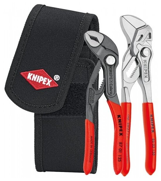 Набор мини-клещей в поясной сумке для инструментов KNIPEX KN-002072V01