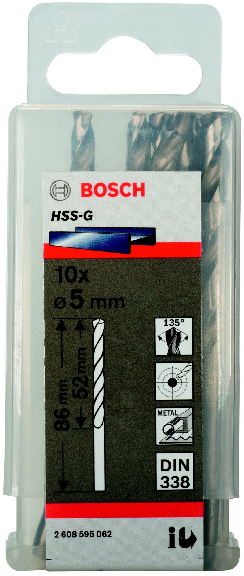 Сверло по металлу по бетону винтовое BOSCH Standardline 2.608.595.062