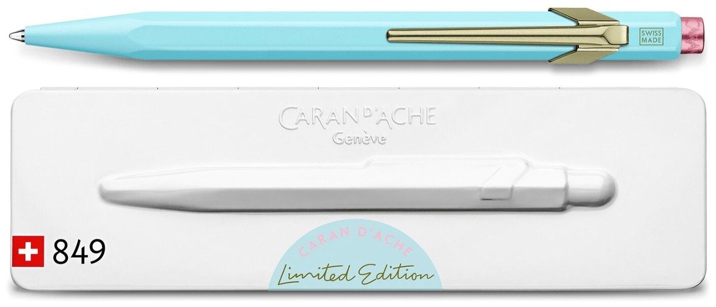 Ручка шариковая Carandache Office 849 Claim your style 2 (849.539) Bluish Pale, M, синие чернила