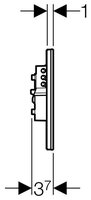 Кнопка смыва GEBERIT 116.091.SG.1 черный