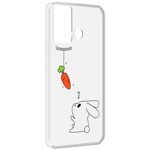 Чехол MyPads морковка детский для Infinix Hot 12 Play задняя-панель-накладка-бампер