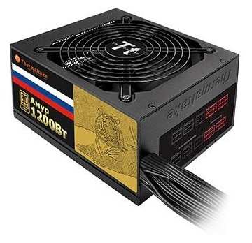 "  Thermaltake Russian Gold  <1200W, (24+2x(4+4)) pin, 6x(6+2) pin, 12xSATA, 8xMolex, FDD, 13.5 , 80+ Gold, Active PFC, -, ATX> RTL"