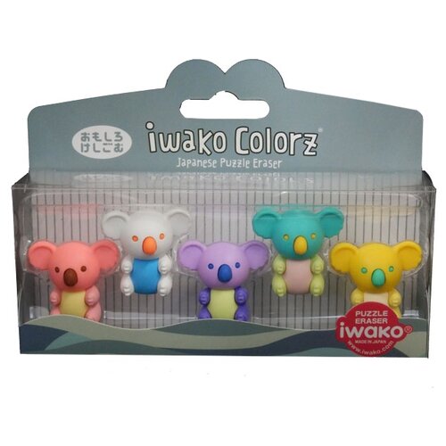 фото Iwako набор ластиков colorz koala ассорти