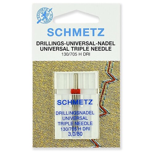 Иглы тройные Schmetz 130/705H DRI № 80/3.0, уп.1 игла