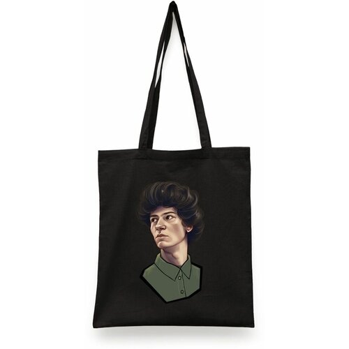 фото Сумка-шоппер унисекс каждому своё "триггер/сериал/психология" черная