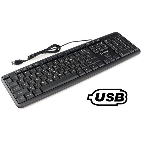 Клавиатура USB Gembird KB-8320U клавиатура проводная gembird kb 8320u ru lat bl usb черный