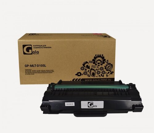 Изображение товара Картридж GP-MLT-D105L для принтеров Samsung ML-1910, 1915, 2525, 2525W, 2580N SCX-4600, 4623F, 4623GN SF650 2500 копий GalaPrint