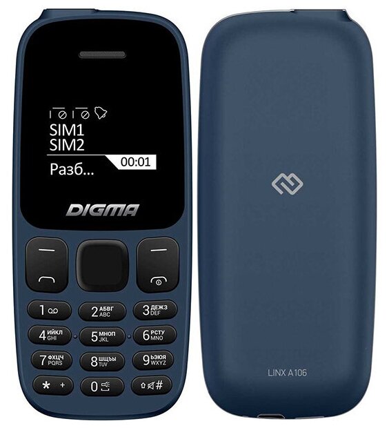 Сотовый телефон DIGMA Linx A106 Blue