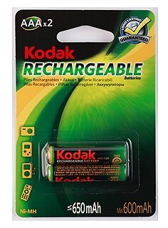 Аккумулятор Kodak (Б0009360) ААА мизинчиковый LR03 1,2 В Ni-Cd (2 шт.)
