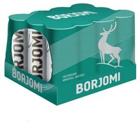 Минеральная вода Borjomi газированная ж/банка, 0.33 л