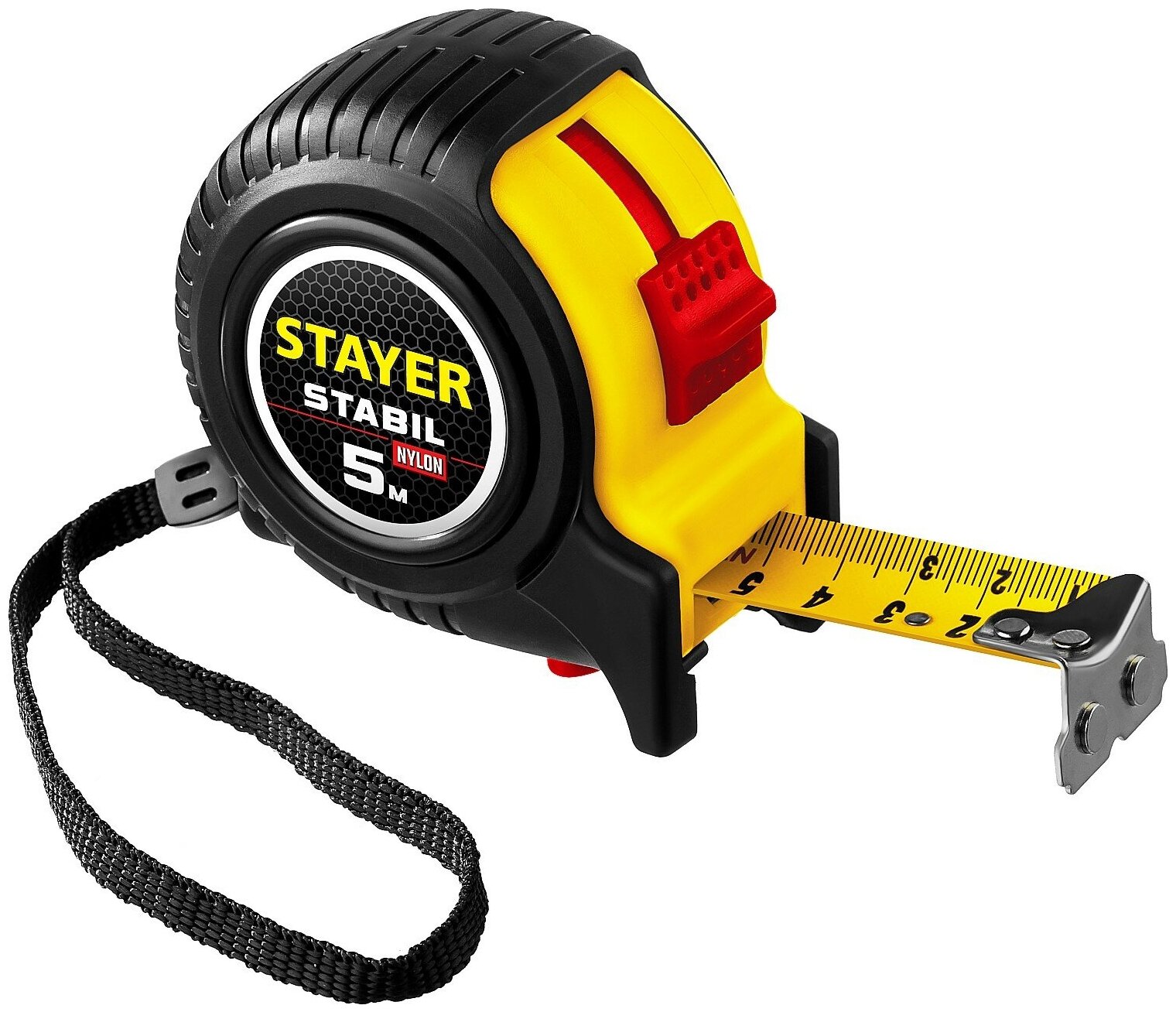 STAYER Stabil, 5 м х 25 мм, рулетка с двухсторонней шкалой, Professional (34131-05-25)