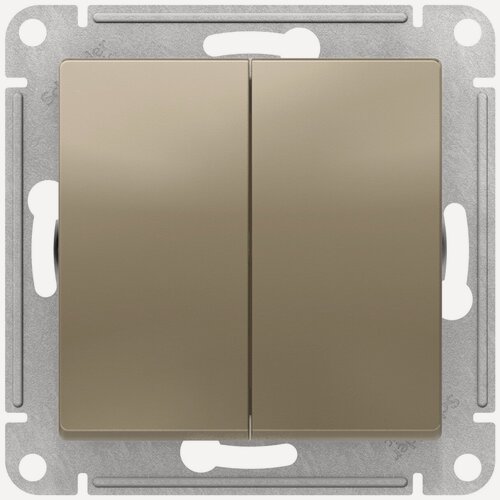 Изображение товара Переключатель Schneider Electric Systeme Electric ATN000565, 2-клавишный, IP20, скрытый монтаж, шампань