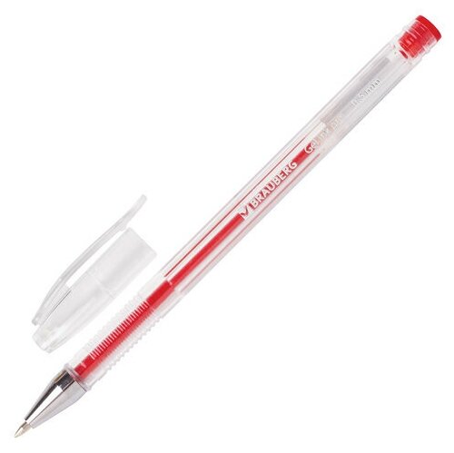 Ручка гелевая Brauberg Jet (0.35мм, красный) 1шт. (141020)