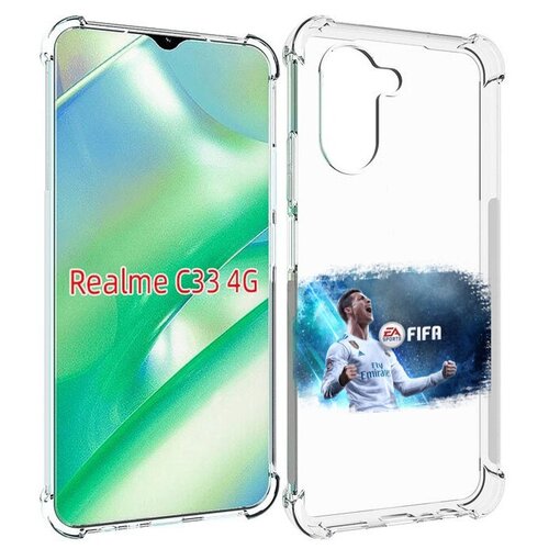 Чехол MyPads FiFA логотип для Realme C33 4G задняя-панель-накладка-бампер