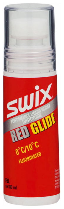 Экспресс смазка SWIX F8L Red Fluorinated Glider (эмульсия фторcодержащая) (0°С +10°С) 80 ml.
