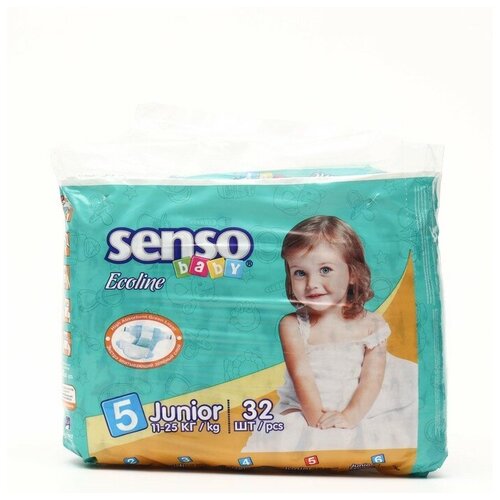 Подгузники «Senso baby» Ecoline Junior (11-25 кг), 32 шт