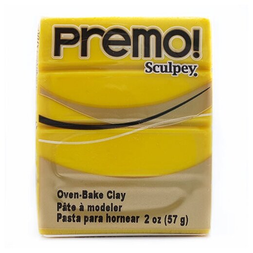Полимерная глина Sculpey Premo 5072 (желтый цинк), 57г