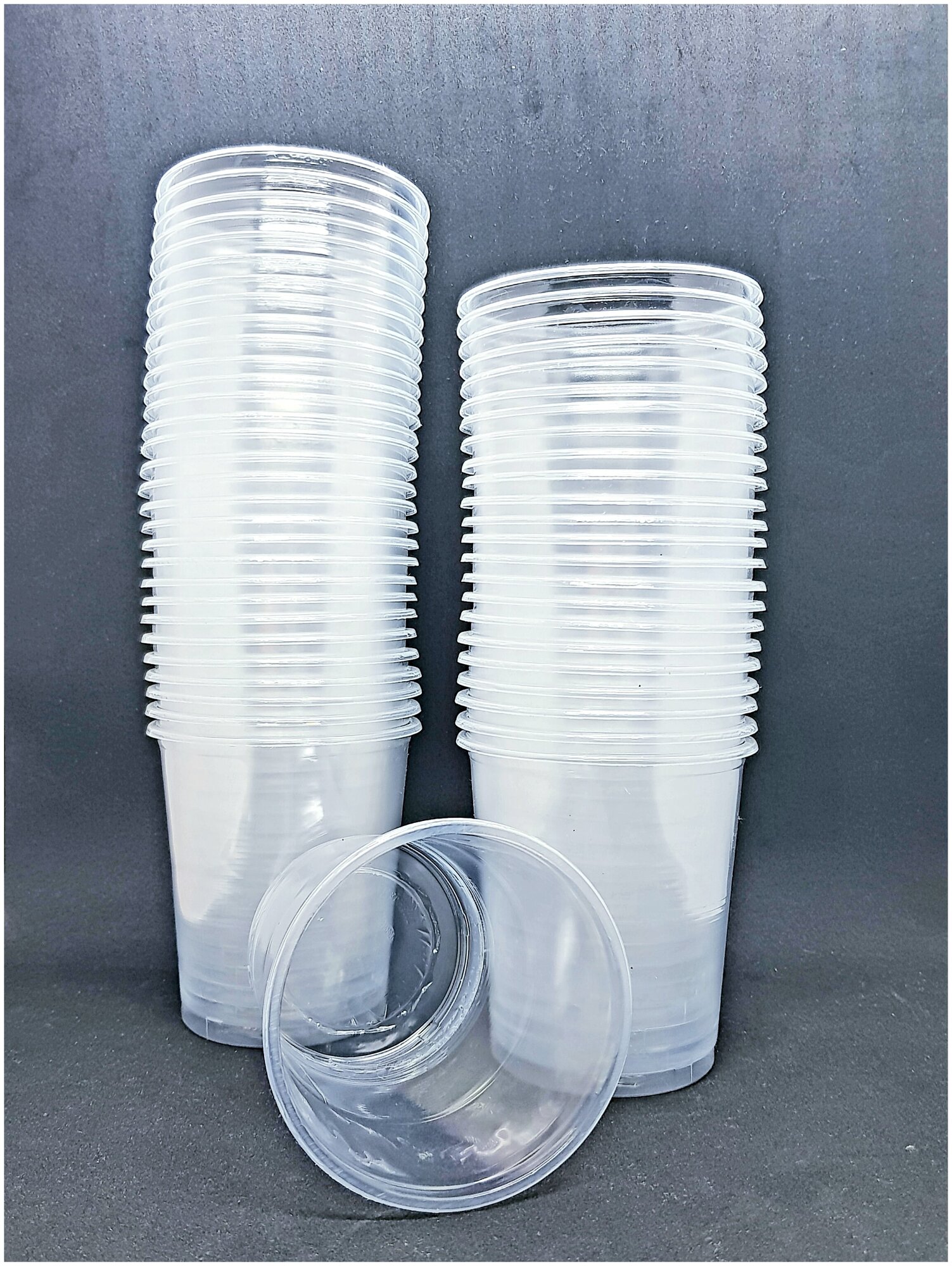 Стаканы "бочонок" одноразовые пластиковые прозрачные (одноразовая посуда) набор / комплект - 85 штук / шт объем - 500 мл - фотография № 2