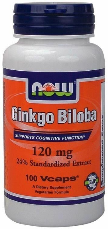 Капсулы NOW Ginkgo Biloba, 120 мг, 100 шт.