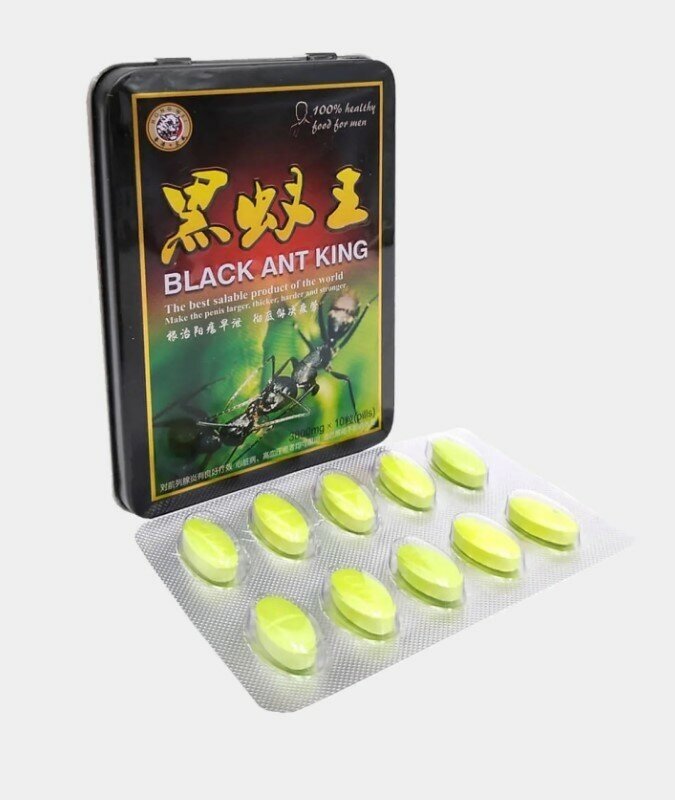 Виагра для мужской потенции Black Ant King ( Чёрный Королевский Муравей) в таблетках, 30 г, 10 шт.