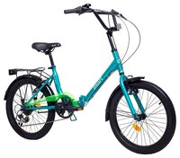 Подростковый городской велосипед Аист Smart 20 2.1 (2018) зеленый (требует финальной сборки)