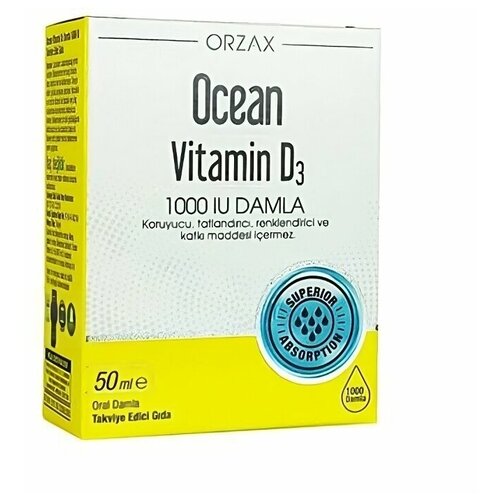 Ocean Vitamin D3 1000 IU Drop (50 мл) (б/х) Витамин Д3 1000 МЕ в каплях