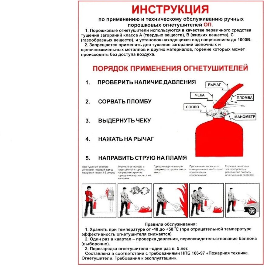 Порошковый огнетушитель Ярпожинвест ОП-3(з)-ABCE-01 автомобильный